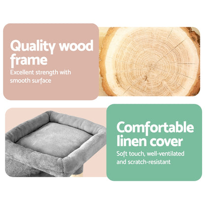 i.Pet Cat Tree 69cm Scratching Post Tower Scratcher Wood Condo House Bed Trees - view 5