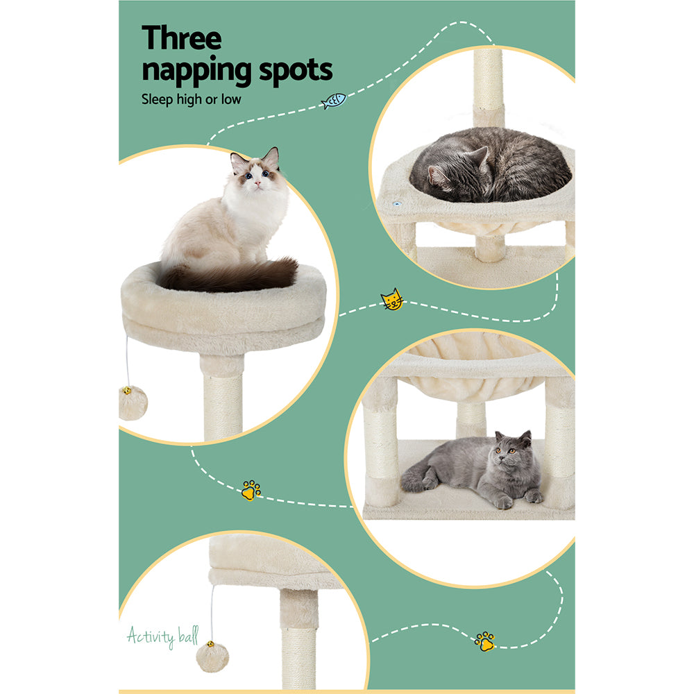 i.Pet Cat Tree 69cm Scratching Post Tower Scratcher Wood Condo Toys House Bed - view 6