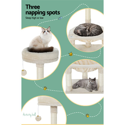 i.Pet Cat Tree 69cm Scratching Post Tower Scratcher Wood Condo Toys House Bed - view 6