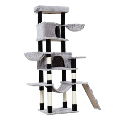i.Pet Cat Tree 161cm Tower Scratching Post Scratcher Wood Condo House Play Bed - view 3