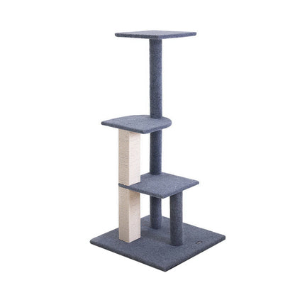i.Pet Cat Tree 124cm Scratching Post Tower Scratcher Trees Wood Condo Board - view 3
