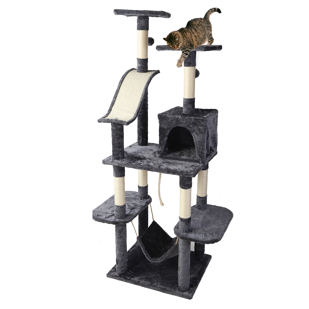 i.Pet Cat Tree 171cm Tower Scratching Post Scratcher Wooden Condo House Bed Toys - view 8
