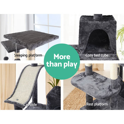 i.Pet Cat Tree 171cm Tower Scratching Post Scratcher Wooden Condo House Bed Toys - view 5