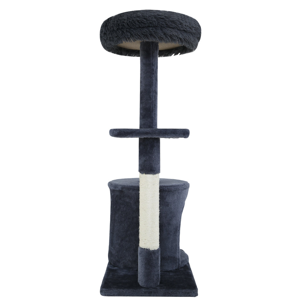 i.Pet Cat Tree 94cm Scratching Post Tower Scratcher Condo House Wood Trees Grey - view 4
