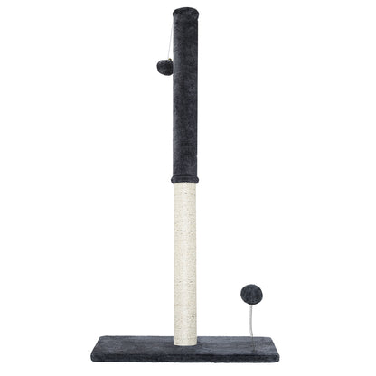 i.Pet Cat Tree 105cm Scratching Post Scratcher Tower Condo House Hanging toys Grey - view 3