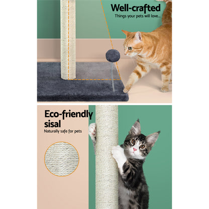 i.Pet Cat Tree 105cm Scratching Post Scratcher Tower Condo House Hanging toys Grey - view 5