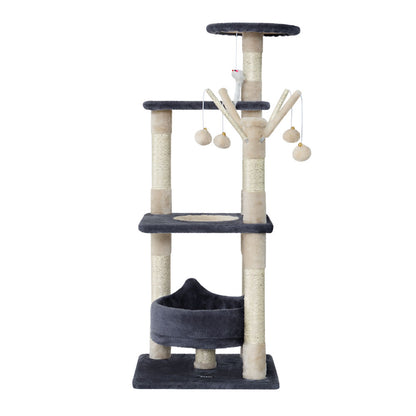 i.Pet Cat Tree 110cm Tower Scratching Post Scratcher Wood Condo House Bed Toys - view 3