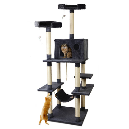 i.Pet Cat Tree 184cm Tower Scratching Post Scratcher Wood Trees Condo Bed House - view 8
