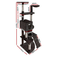 i.Pet Cat Tree 193cm Tower Scratching Post Scratcher Condo House Trees Grey - view 2