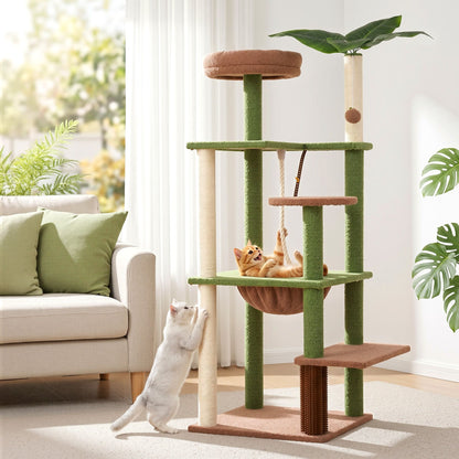 i.Pet Cat Tree Tower 152cm Jungle Multi-Level Scratching Post Leafy Canopy - view 10