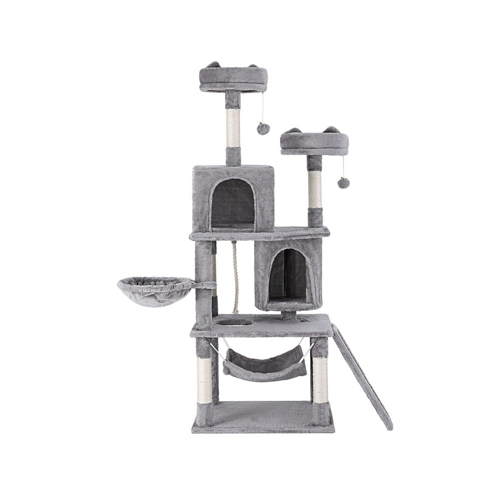 i.Pet Cat Tree Tower Scratching Post Scratcher 161cm Condo House Trees Grey - view 3