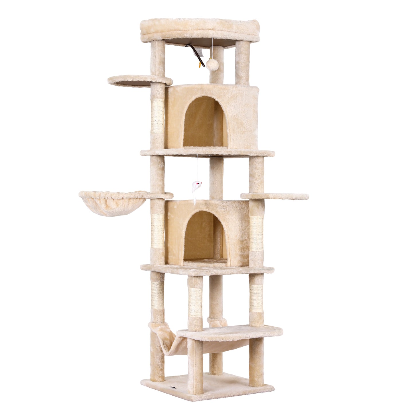 i.Pet Cat Tree Tower 167cm Large Scratching Post Furniture Scratcher House Beige - view 2