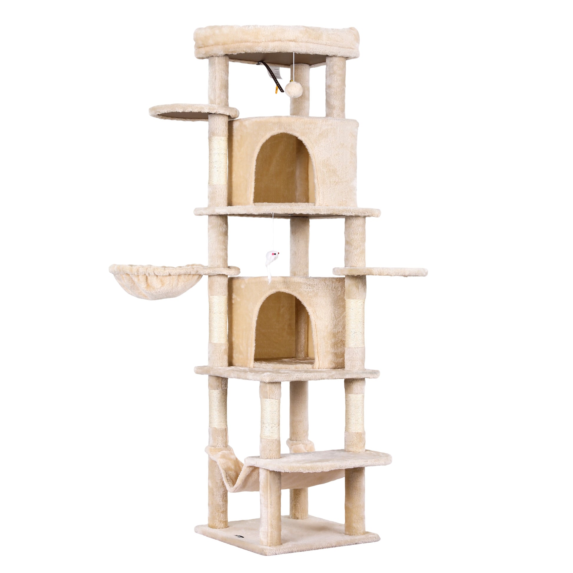i.Pet Cat Tree Tower 167cm Large Scratching Post Furniture Scratcher House Beige - view 2