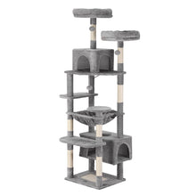 i.Pet Cat Tree 184cm Tower Scratching Post Trees Scratcher Condo House Light Grey