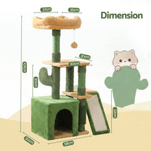 i.Pet Cat Tree Tower 101cm Scratching Post Furniture Scratcher House Green - view 2