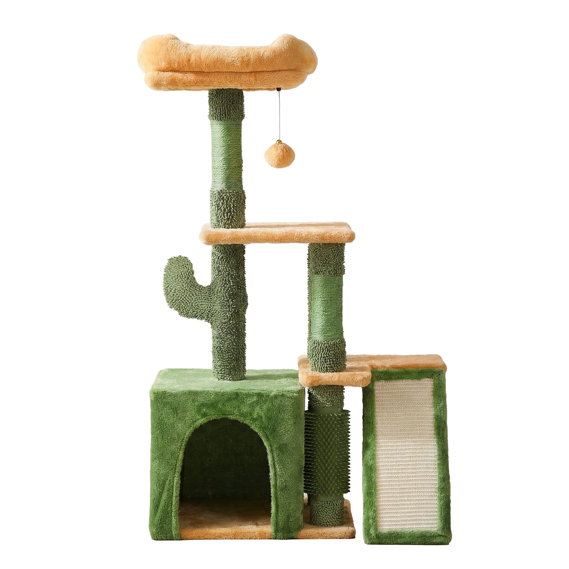 i.Pet Cat Tree Tower 101cm Scratching Post Furniture Scratcher House Green - view 3