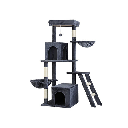 i.Pet Cat Tree Tower Scratching Post Scratcher 138cm Trees Condo House Grey - view 7