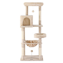 i.Pet Cat Tree 143cm Tower Scratching Post Trees Scratcher Condo House Beige - view 2