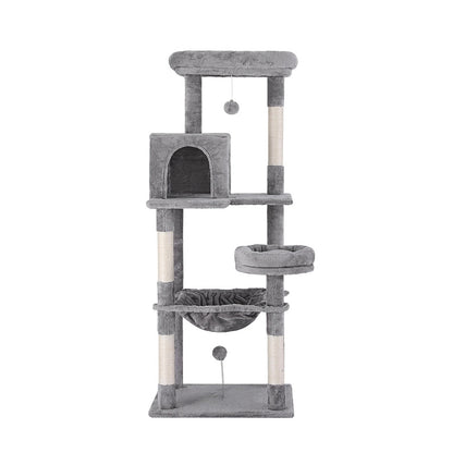 i.Pet Cat Tree Tower Scratching Post Scratcher 143cm Condo House Trees Grey - view 3