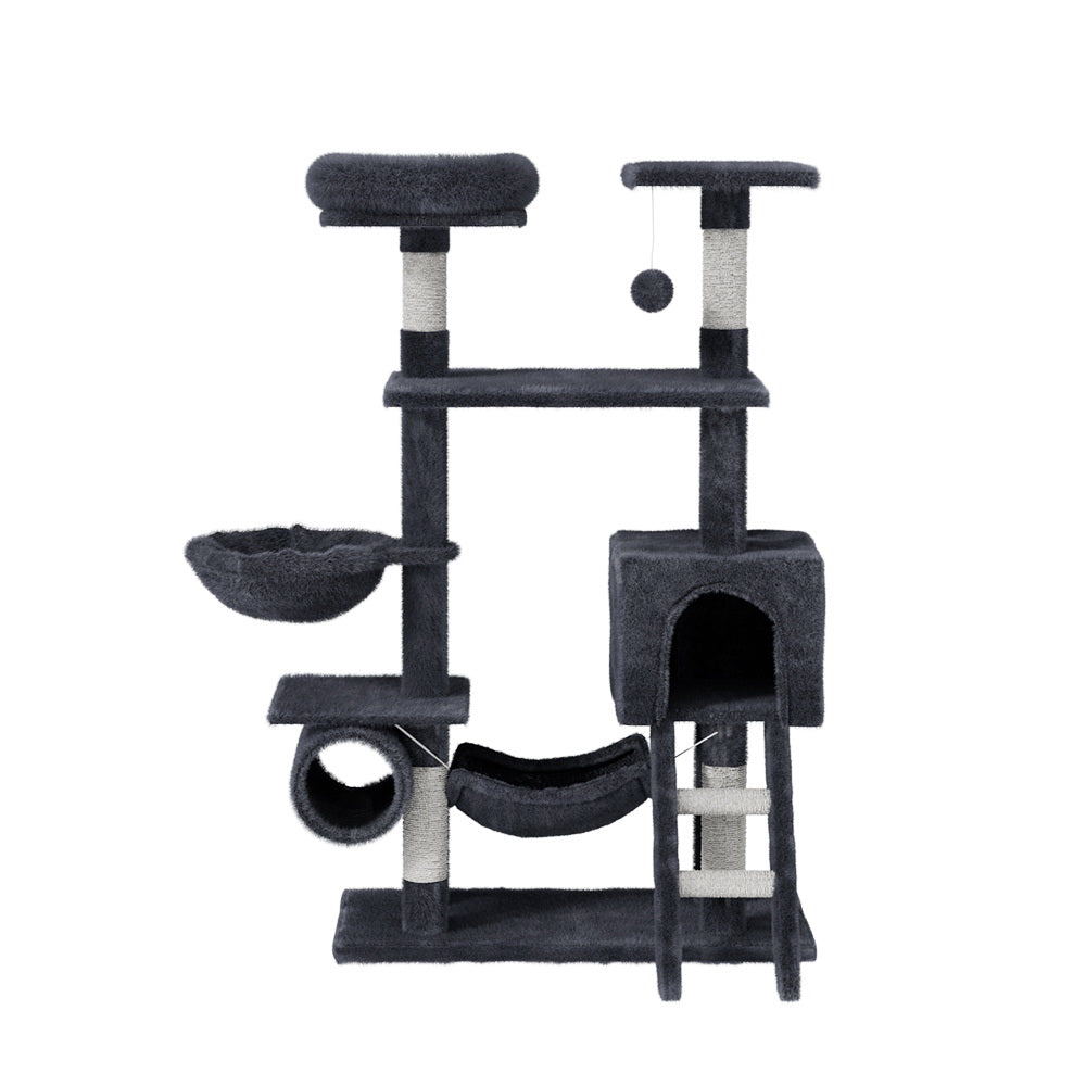 i.Pet Cat Tree 144cm Tower Scratching Post Scratcher Wood Condo Toys House Bed - view 3