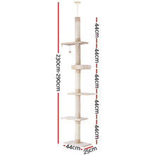 i.Pet Cat Tree 290cm Tower Scratching Cats Post Scratcher Floor to Ceiling Bed - view 2