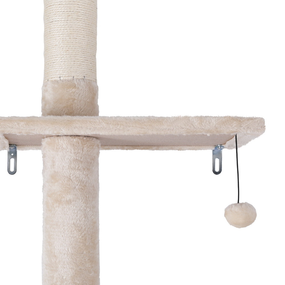 i.Pet Cat Tree 290cm Tower Scratching Cats Post Scratcher Floor to Ceiling Bed - view 3