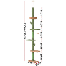i.Pet Cat Tree Tower Scratching Post Scratcher Floor to Ceiling Cats Bed 290cm - view 2