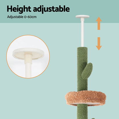 i.Pet Cat Tree Tower Scratching Post Scratcher Floor to Ceiling Cats Bed 290cm - view 5