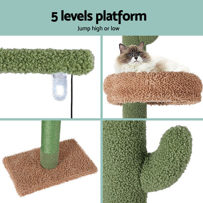 i.Pet Cat Tree Tower Scratching Post Scratcher Floor to Ceiling Cats Bed 290cm - view 6