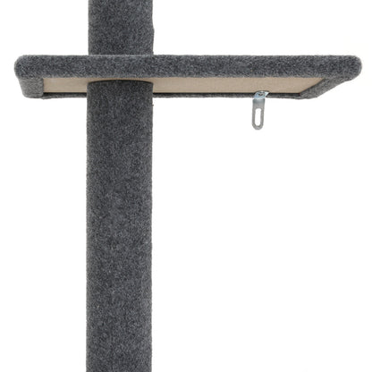 i.Pet Cat Tree 290cm Tower Scratching Post Scratcher Floor to Ceiling Cats Bed Grey - view 4