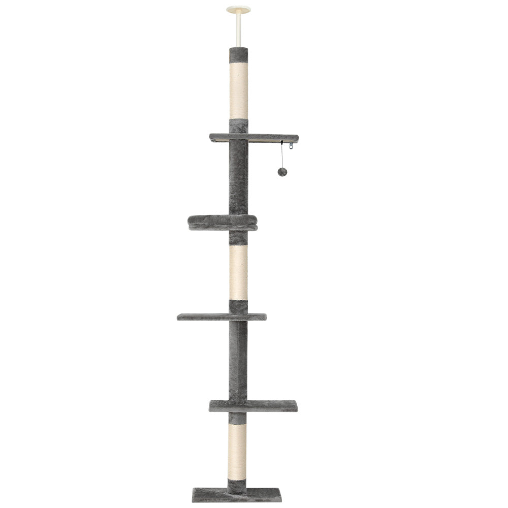 i.Pet Cat Tree 290cm Tower Scratching Post Scratcher Floor to Ceiling Cats Bed - view 7