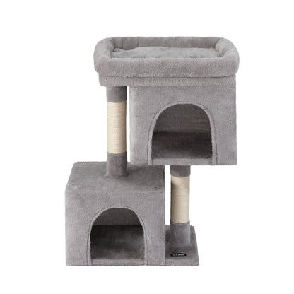 i.Pet Cat Tree 67cm Tower Scratching Post Trees Scratcher Condo House Light Grey - view 3