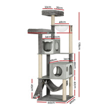 i.Pet Cat Tree 178cm Tower Scratching Post Scratcher Wood Bed Condo House Wooden Ladder - view 2