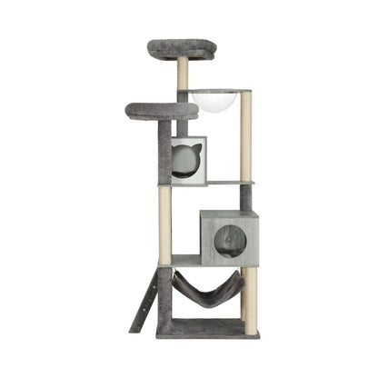 i.Pet Cat Tree 178cm Tower Scratching Post Scratcher Wood Bed Condo House Wooden Ladder - view 3