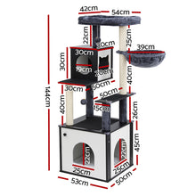 i.Pet Cat Tree Tower Scratching Post Scratcher 144cm Wood Bed Condo House Cabinet - view 2