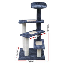 i.Pet Cat Tree 100cm Scratching Post Scratcher Tower Wood Condo House Trees Bed - view 2
