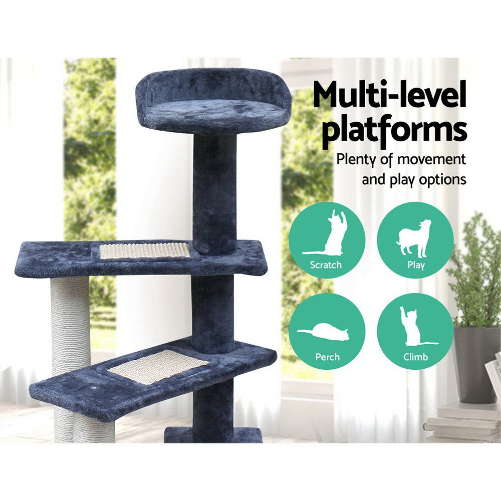 i.Pet Cat Tree 100cm Scratching Post Scratcher Tower Wood Condo House Trees Bed - view 3