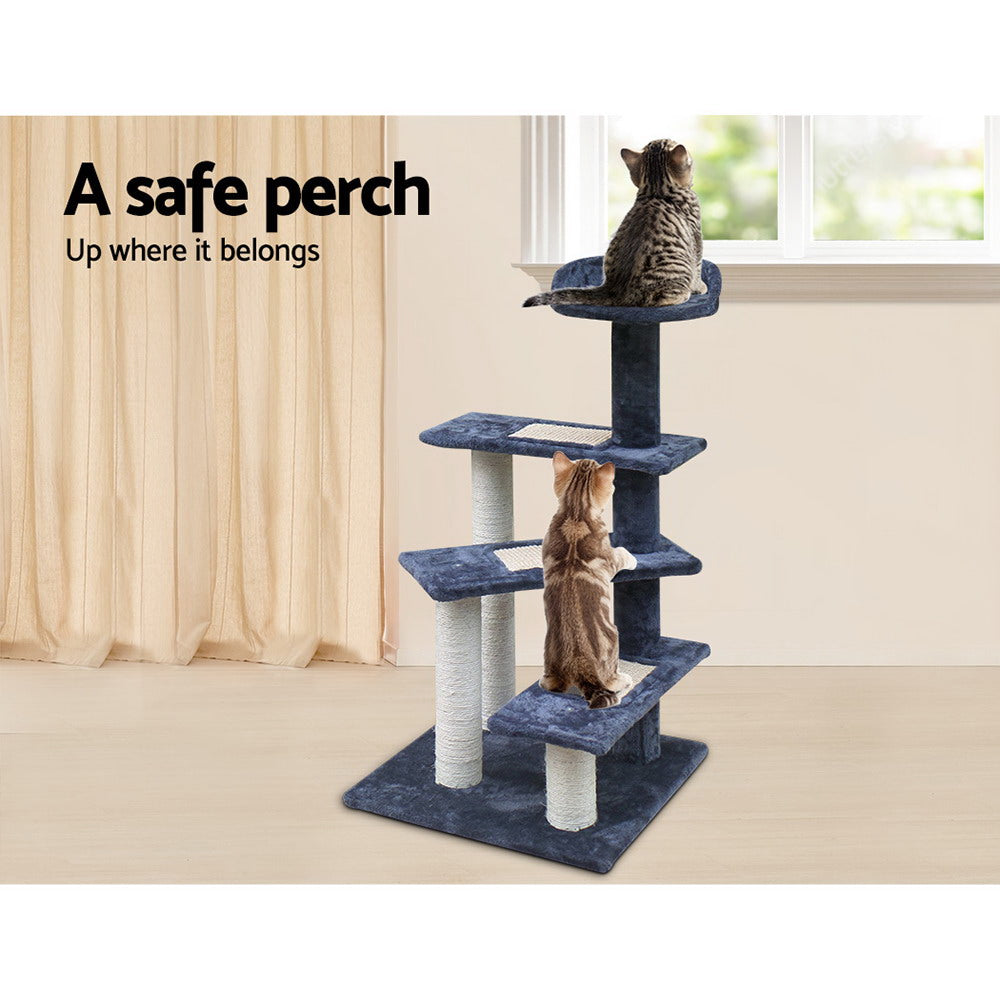 i.Pet Cat Tree 100cm Scratching Post Scratcher Tower Wood Condo House Trees Bed - view 6
