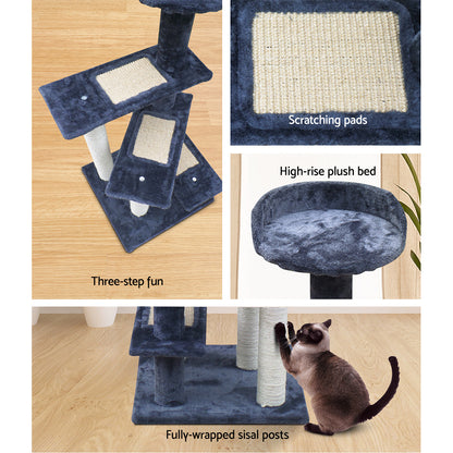 i.Pet Cat Tree 100cm Scratching Post Scratcher Tower Wood Condo House Trees Bed - view 7