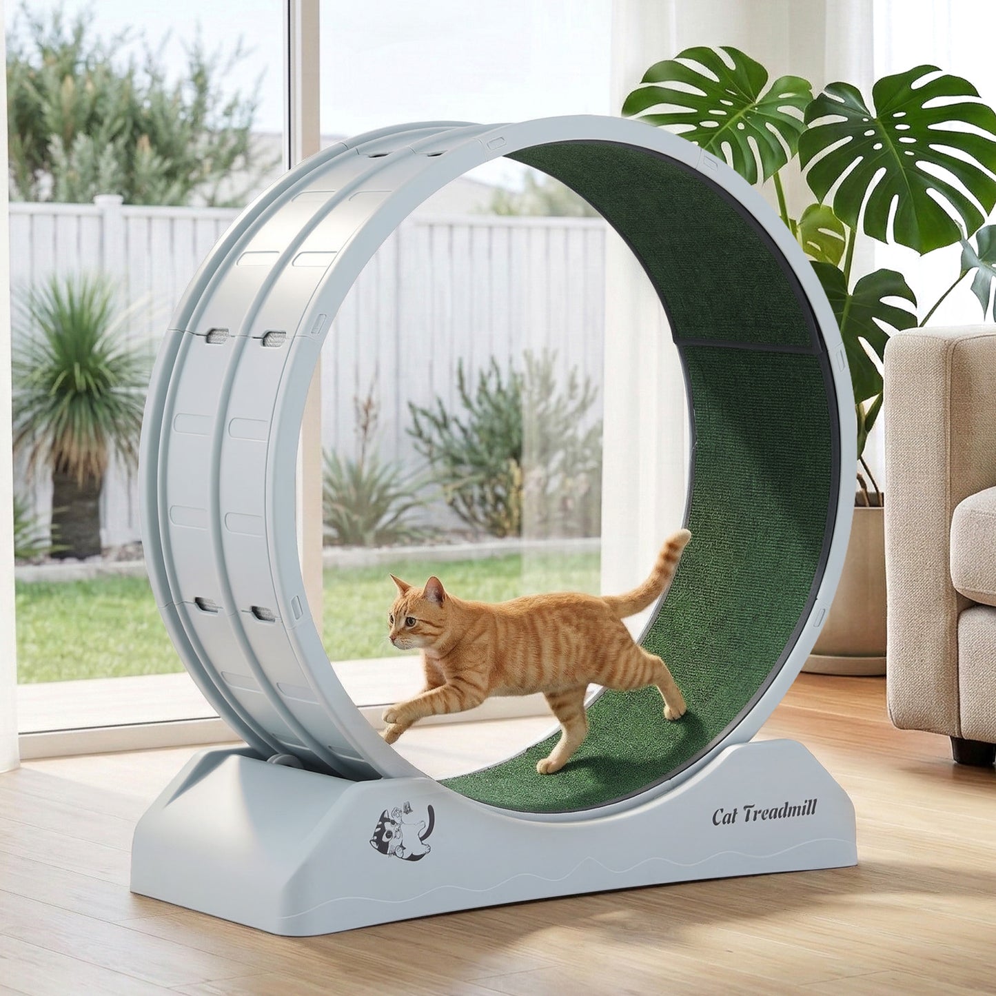 i.Pet Cat Exercise Wheel Treadmill Indoor 78cm Blue & Green - view 9