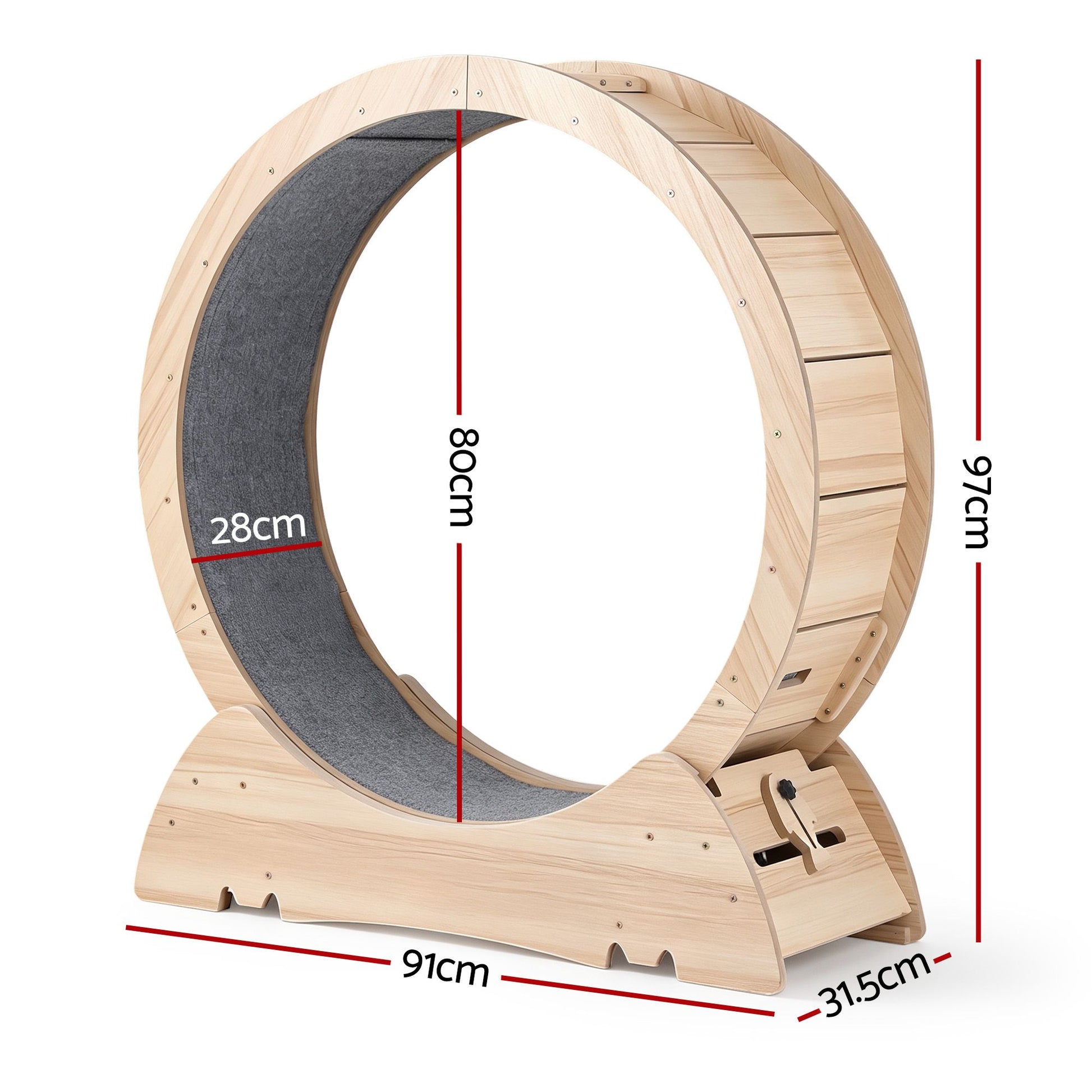 i.Pet Wooden Cat Exercise Wheel 91cm Indoor Cat Treadmill Large - view 2