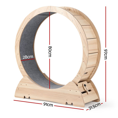 i.Pet Wooden Cat Exercise Wheel 91cm Indoor Cat Treadmill Large - view 2