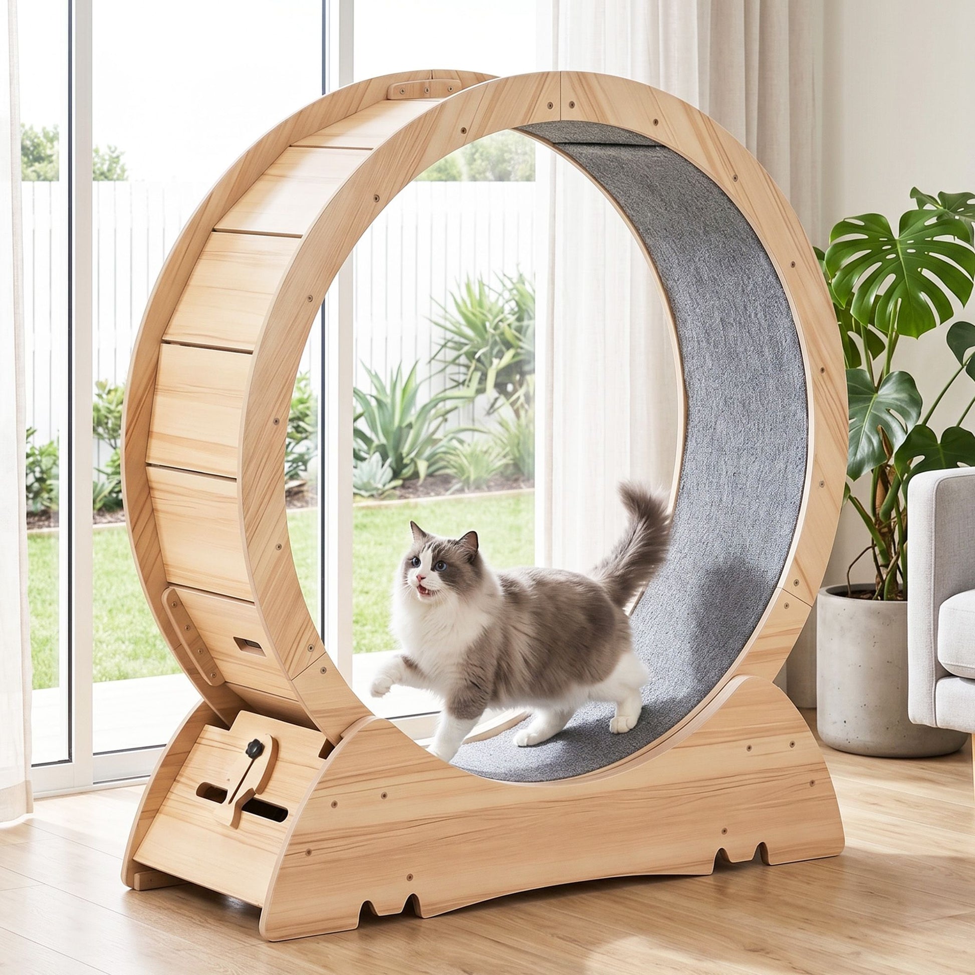 i.Pet Wooden Cat Exercise Wheel 91cm Indoor Cat Treadmill Large - view 10