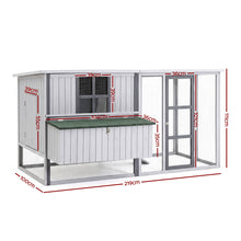 i.Pet Chicken Coop 219cm Rabbit Hutch Poultry Cage Outdoor Enclosure Wood - view 2