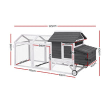 i.Pet Chicken Coop Rabbit Hutch Extra Large Wooden Run Bunny Cage House Outdoor - view 2