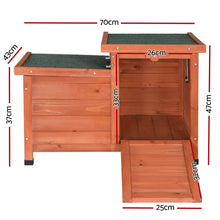 i.Pet Outdoor Cat House Rabbit Hutch Wooden Shelter Indoor Cat House Outdoor Condo Small Enclosure - view 2