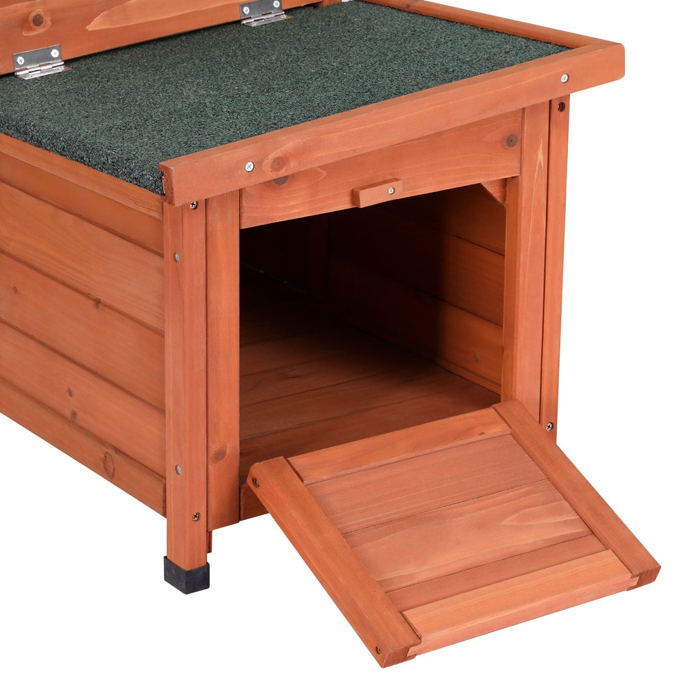 i.Pet Outdoor Cat House Rabbit Hutch Wooden Shelter Indoor Cat House Outdoor Condo Small Enclosure - view 5