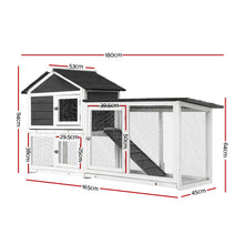 i.Pet Chicken Coop Rabbit Hutch Extra Large Wooden Run Cage House With Run Cage - view 2