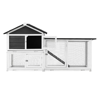 i.Pet Chicken Coop Rabbit Hutch Extra Large Wooden Run Cage House With Run Cage - view 3