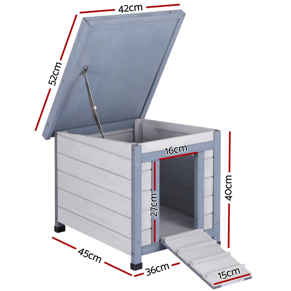 i.Pet Outdoor Cat House Rabbit Hutch Wooden Shelter Condo Small Enclosure Indoor Cat House Outdoor - view 2